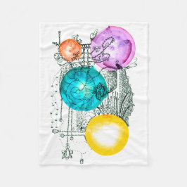 Manta Polar Pequeño resumen de arte "expandiendo multiverso"