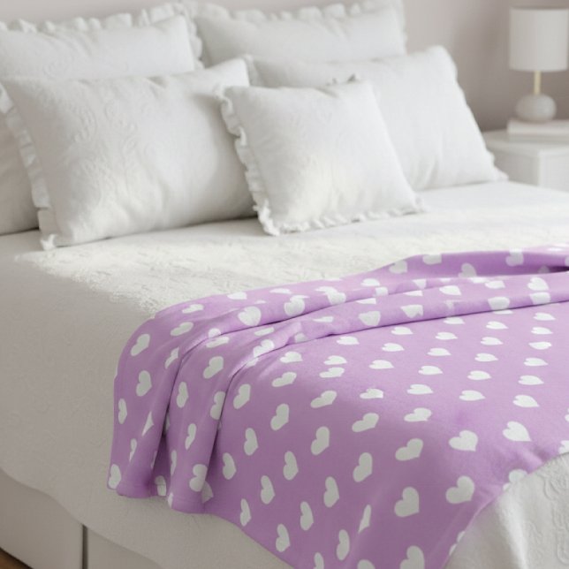 Manta Polar Pequeños corazones de lavanda (Subido por el creador)