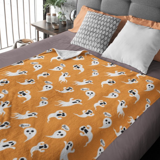 Manta Polar Pequeños fantasmas caros Halloween (Subido por el creador)