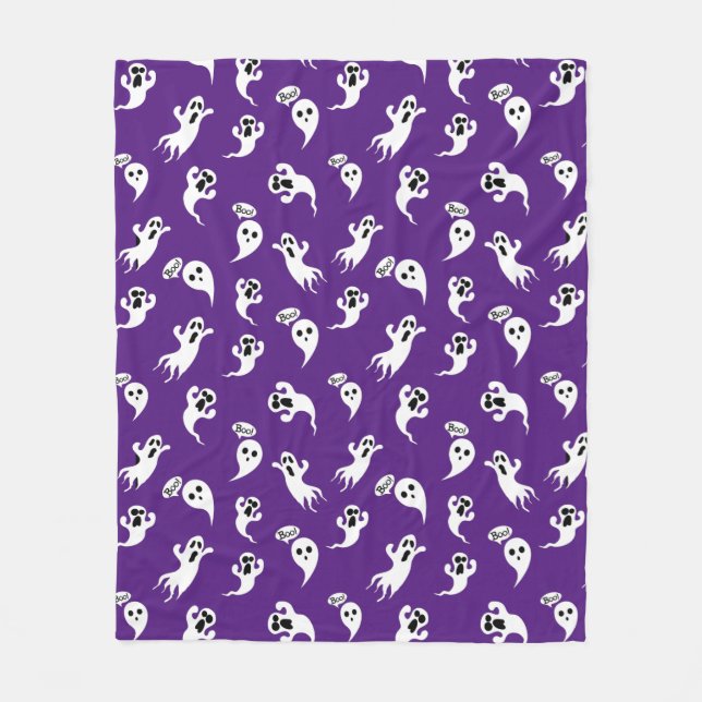Manta Polar Pequeños fantasmas caros Halloween (Anverso)