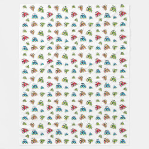 Manta Polar Pequeños Tractores: Funda de la flota, blanco