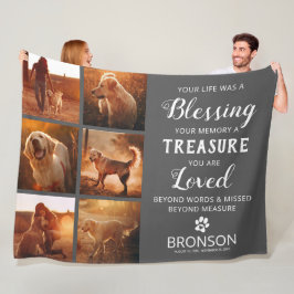 Manta Polar Pérdida mascota - Collage de fotos conmemorativo d