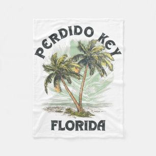 Manta Polar Perdido Key Florida Palmas Playa Vintage Para Homb
