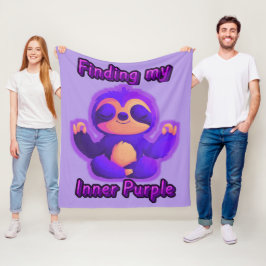 Manta Polar pereza morada meditación Encuentro mi púrpura inte