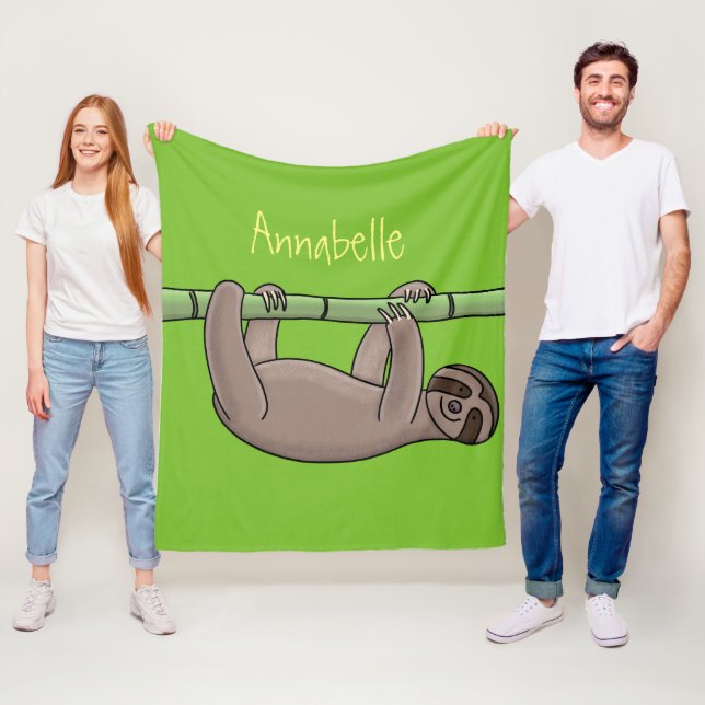 Manta Polar Pereza sonriente suave en el ilustracion personali (In situ)