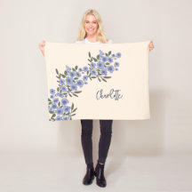 Periwinkle Floral Blooms Nombre personalizado mode