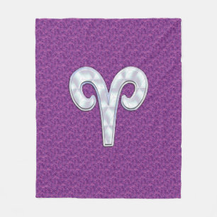 Manta Polar Perla Como Aries Rótulo Zodiac Camuflaje Rosa
