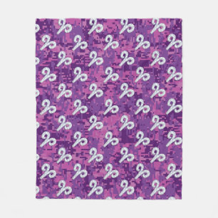 Manta Polar Perla Como Aries Rótulo Zodiac Camuflaje Rosa