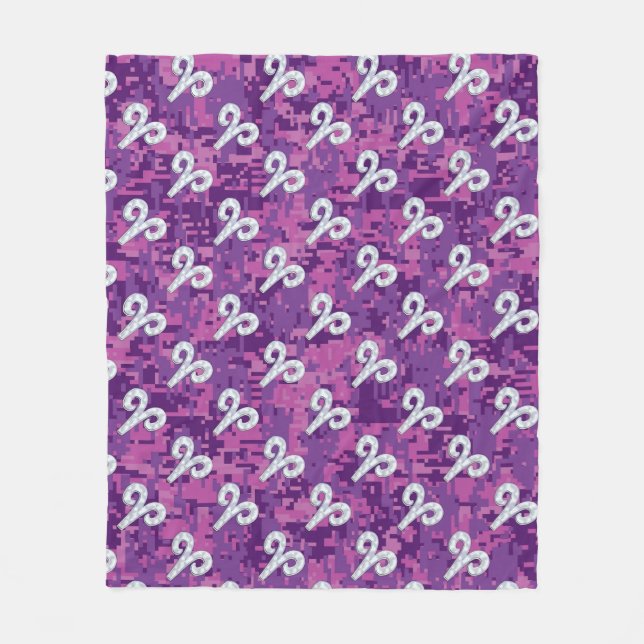 Manta Polar Perla Como Aries Rótulo Zodiac Camuflaje Rosa (Anverso)