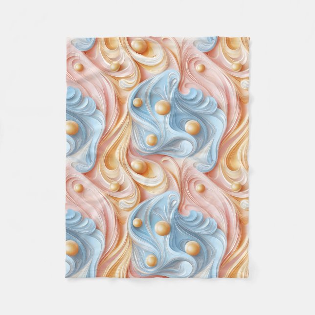 Manta Polar Perlas en olas de serenidad (Anverso)