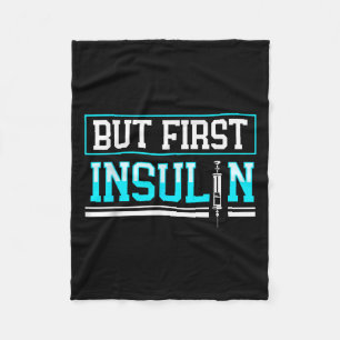 Manta Polar Pero primero Insulina Funny Diabetes Conciencia