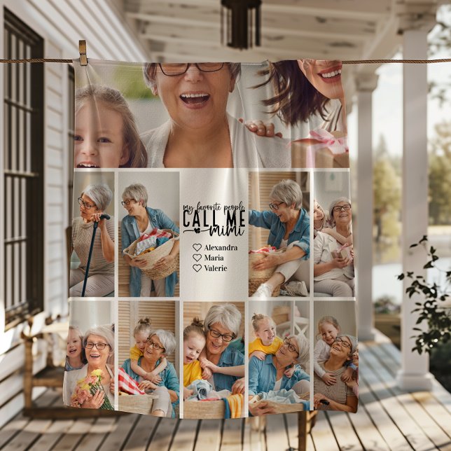 Manta Polar Peronalized 10 Photo Mimi Gift Fleece Blanket (Subido por el creador)