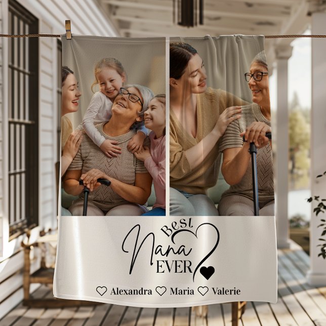 Manta Polar Peronalized 2 Photo  Best Nana Ever Minimalist (Subido por el creador)