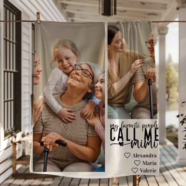 Manta Polar Peronalized 2 Photo Mimi Gift (Subido por el creador)