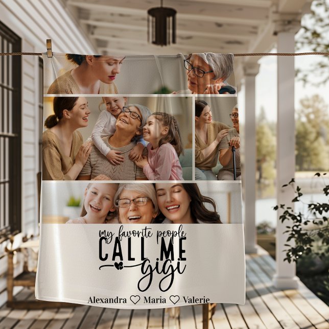 Manta Polar Peronalized 4 Photo Gigi Gift (Subido por el creador)