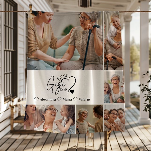 Manta Polar Peronalized 6 Photo Best Nonna Ever Minimalist (Subido por el creador)