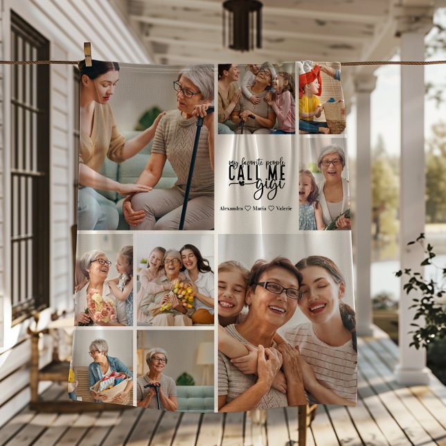 Manta Polar Peronalized 9 Photo Gigi Gift (Subido por el creador)