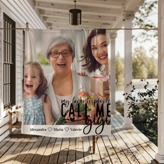 Manta Polar Peronalized Photo My Favorite People Call Me Gigi (Subido por el creador)