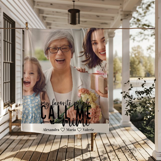 Manta Polar Peronalized Photo My Favorite People Call Me Mimi (Subido por el creador)