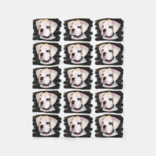 Manta Polar Perrito blanco del boxeador