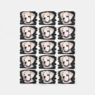 Manta Polar Perrito blanco del boxeador