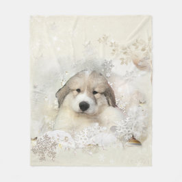 Manta Polar Perrito de la acuarela de los grandes Pirineos