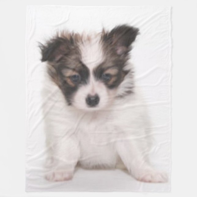 MANTA POLAR PERRITO DE PAPILLON (Anverso)