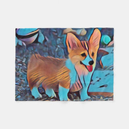 Manta Polar Perrito del Corgi Galés