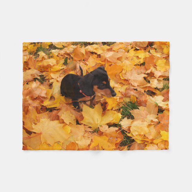 Manta Polar Perrito del Dachshund (Frente (Horizontal))