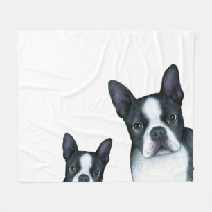 Manta Polar Perro 128 b/w Boston Terrier