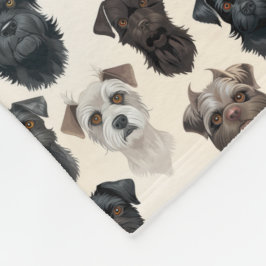 Manta Polar Perro Affenpinscher Faces Collage Pattern