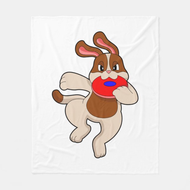 Manta Polar Perro al jugar (Anverso)