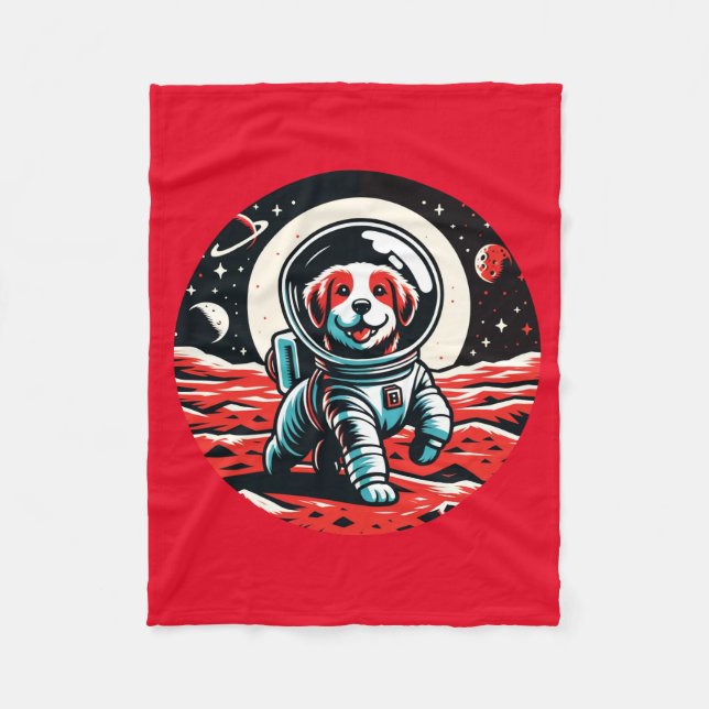 Manta Polar Perro astronauta - Aventura espacial cósmica canin (Anverso)