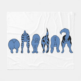 Manta Polar Perro Azul