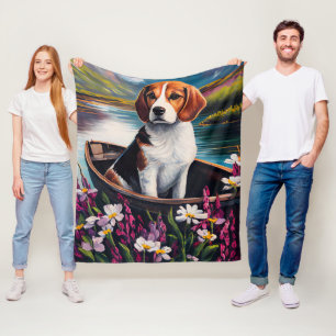 Manta Polar Perro Beagle en una Paleta: Una Aventura Escénica