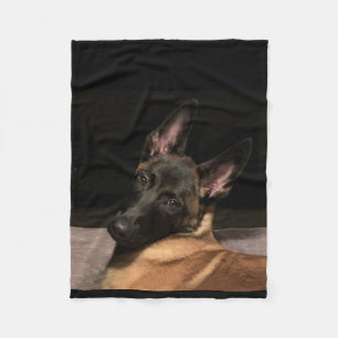 Manta Polar Perro belga malinois
