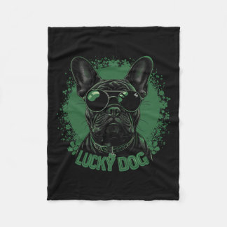 Manta Polar Perro Bulldog francés - San Patricio