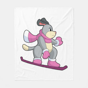 Manta Polar Perro como snowboard con Sonowboard