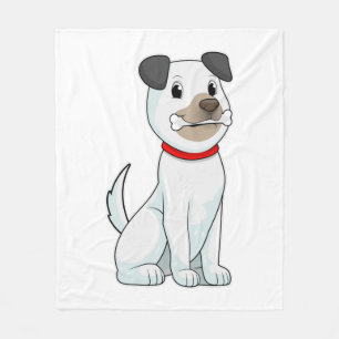 Manta Polar Perro con hueso