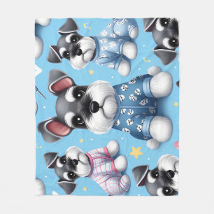 Manta Polar Perro Cuto Del Patrón Animal Schnauzer