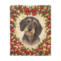 Perro Dachshund Navidad Foto Personalizada