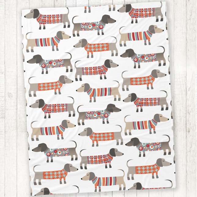 Manta Polar Perro Dachshund Sausage (Dachshund Wiener Sausage Dog fleece blanket)