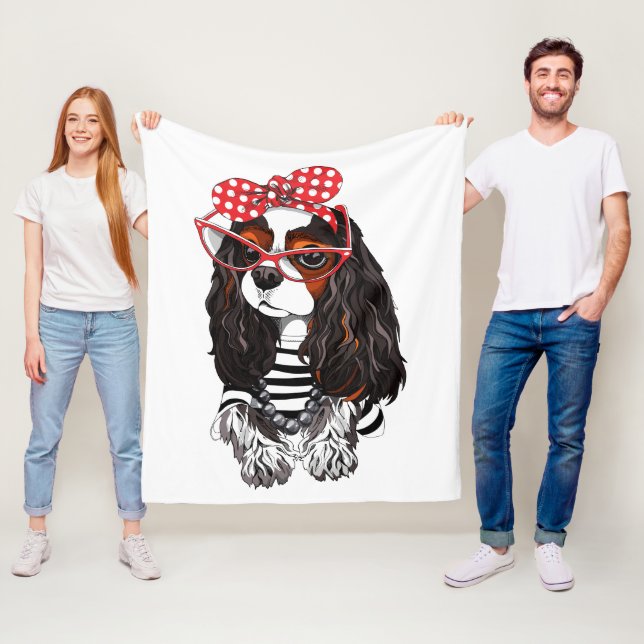 Manta Polar Perro de aguas de rey Charles arrogante de París (In situ)