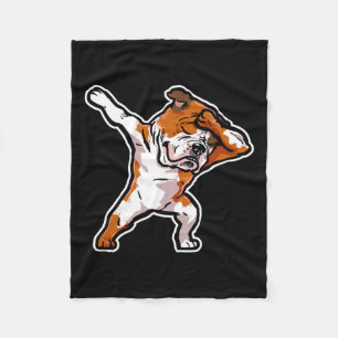 Manta Polar Perro de baile Dab Dance Dabbing Bulldog inglés