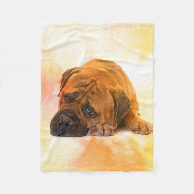 Manta Polar Perro de Bullmastiff (Anverso)