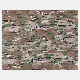Manta Polar Perro de camuflaje de ejército mezclado texturizad