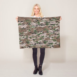Manta Polar Perro de camuflaje del ejército mezclado texturiza