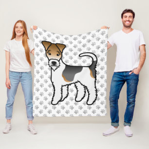 Manta Polar Perro de dibujos animados Fox Terrier de alambre t