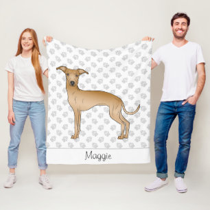 Manta Polar Perro de dibujos animados galgo italiano cervato c