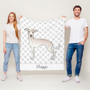 Manta Polar Perro de Dibujos Animados Italian Greyhound De Cre